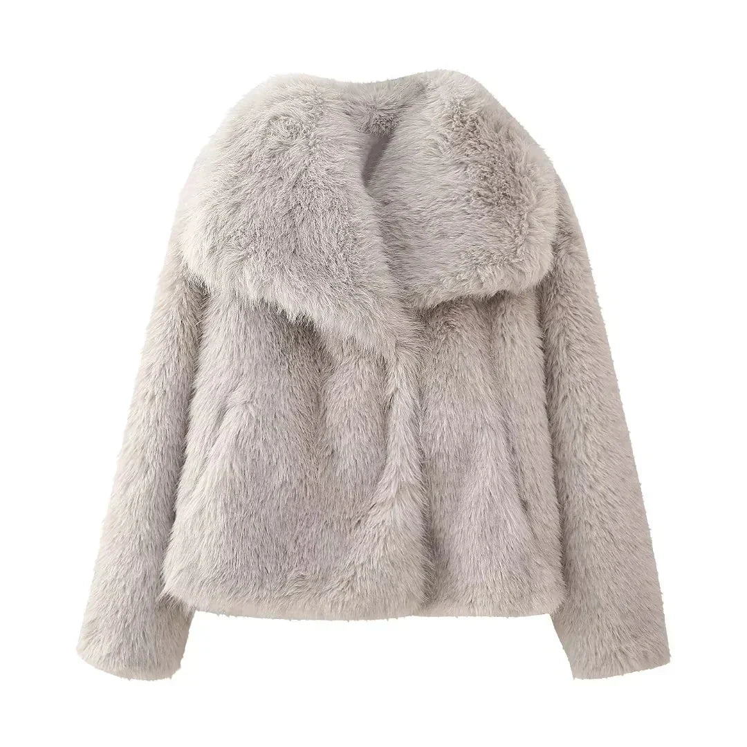 Elegant faux pelsjakke for maksimal varme