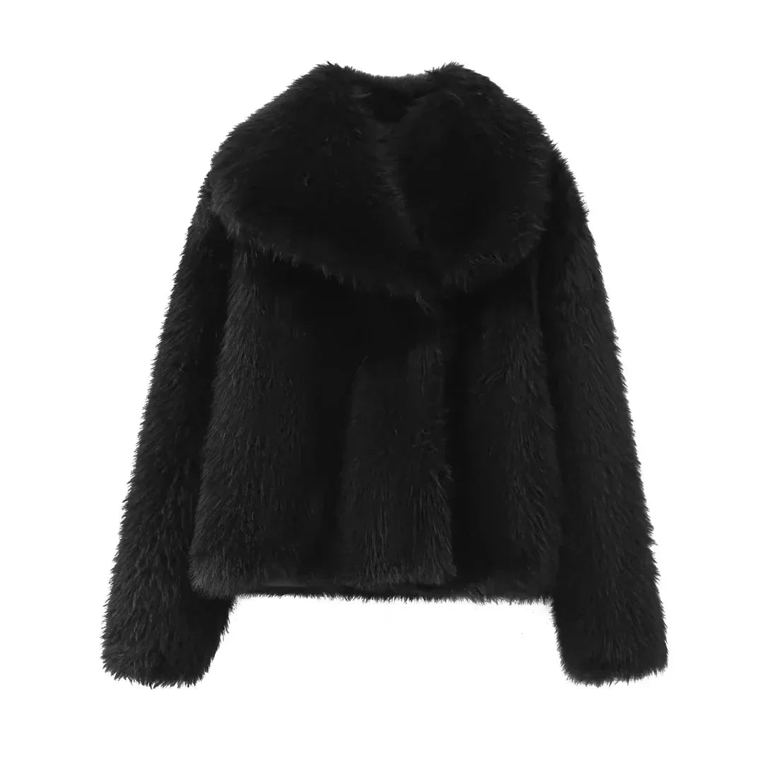 Elegant faux pelsjakke for maksimal varme